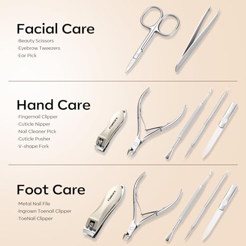 Stainless Steel Manicure Set 8 (Brown-1)