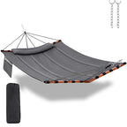 12FT 2 Person Hammock with V Shaped Spreader Bar (Grey)