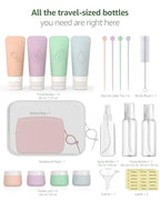 23 Pcs Travel Bottles for Toiletries (Green-23PCS)