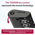 TSA Approved Luggage Locks and Lost & Found Tags (Black 2 & TSID)
