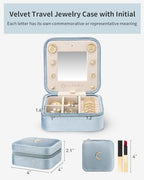 Travel Essentials for Women Jewelry Box (Blue / Letter C)