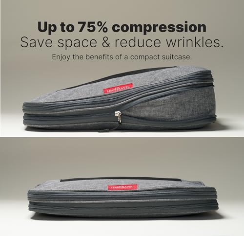 Premium Compression Packing Cubes for Travel (Grey / 4 pack)