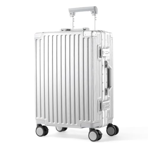 20 Inch Zipperless PC Carry On Luggage With Wheels (Sliver / 20-Inch)