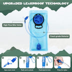 Lightweight Hydration Hiking Backpack with 3L Water Bladder (1.Black / 3L Bladder)
