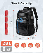 Cooler Backpack Insulated 30 Cans (Gold / Circular zipper)
