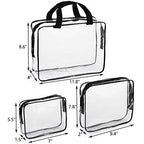 Set of 9 Clear Makeup Bags