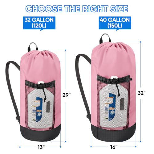 120L Laundry Bag Backpack (120L / Pink)