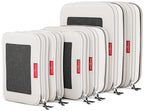 Premium Compression Packing Cubes for Travel (Sand / 6 pack)
