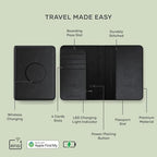 Passport Holder with Find My Tracking (Black)