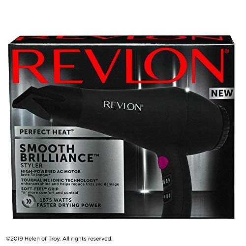 Revlon 1875W Smooth Brilliance AC Motor Hair Dryer | For Shiny, Smooth Hair