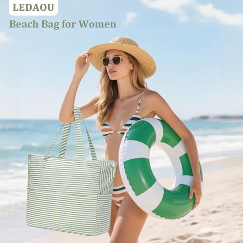 Large Beach Bag for Women (Green)