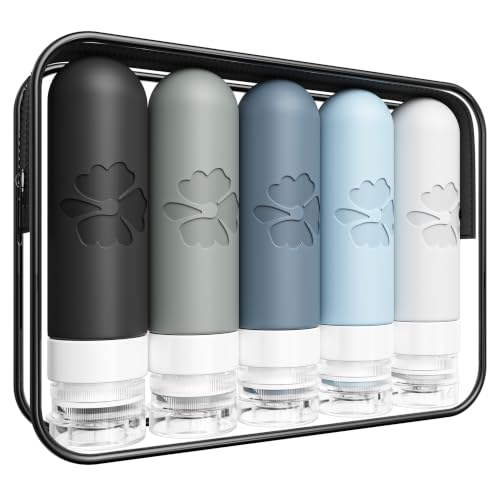 5 Pack Travel Bottles (Black)
