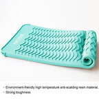 Curling Iron Silicone Mat Heat Resistant for Travel Dual Voltage Flat Iron (Green)