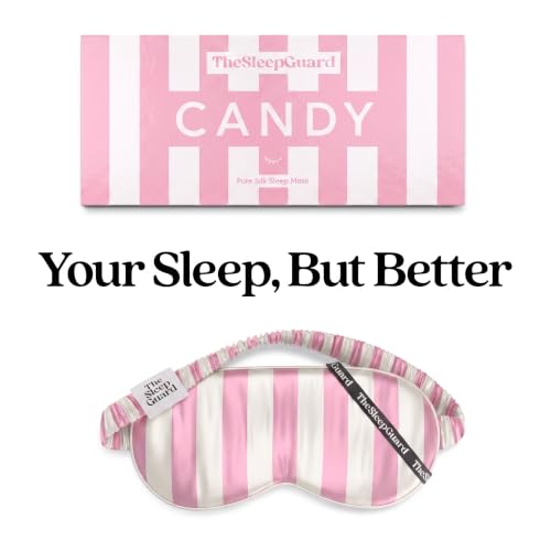 Pure Silk Sleep Mask [100% 6A Mulberry Silk (Candy Stripe)