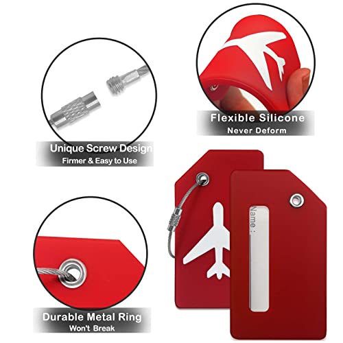 Luggage Tags for Suitcases (Red)