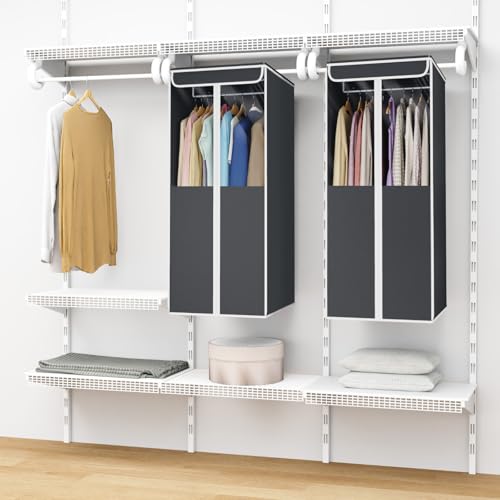 Garment Bags for Hanging Clothes (Dark Grey / 40")