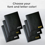 Deluxe Personalized Monogrammed Black Leather RFID Passport Wallet (Black / Deluxe)