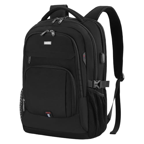 17 Inch Laptop Backpack for Travel Water Resistant College Backpack for Men Women Laptop Bag with USB Charging Port (Black-c / 17 Inch)
