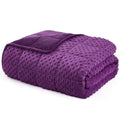 Weighted Blanket 48"x72" 15lbs Navy Thick Warm Twin Minky Heavy Blanket (25-hyacinth / 48" x 72" | 15lbs)