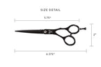 Cricket Shear Xpressions 5.75" Professional Hair Cutting Scissors - Barber Scissors, Japanese Stainless Steel, Comfort Silencer, Ideal for Stylists and Home Use, Voo Do Black