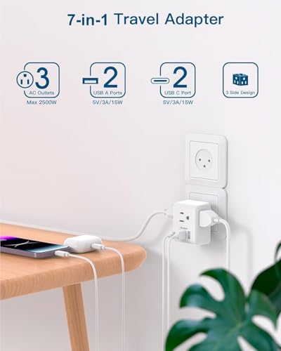 2 Pack Israel Power Adapter