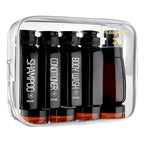 Travel Bottles for Toiletries 10PCS 100ml (A-3.4oz-Black-3label1blank / Black)