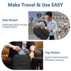 Backpack for Men Business Travel Laptop Backpack with USB Charger Lightweight Anti (15.6MAX" / With Pocket / Black)