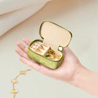 Small Travel Jewelry Case (Mini-Mistletoe Green / Small Rectangle)