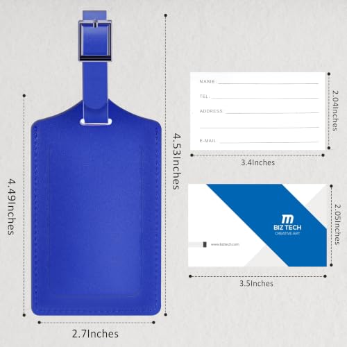 3 Pack Luggage Tags for Suitcases Airplane Travel Essentials (Fresh Blue)