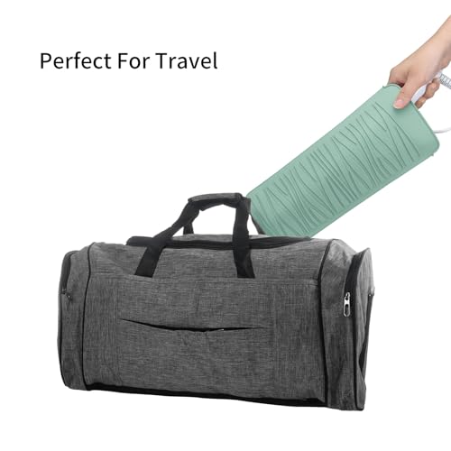 Silicone Heat Resistant Travel Mat Pouch for Hair Straighteners (1 Pack / Iceberg Green)