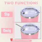 20oz Tumbler Stainless Steel Tumbler Coffee Tumbler with Lid Pink (Pink)