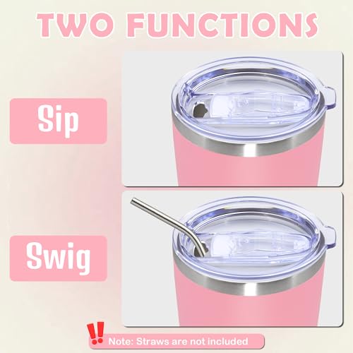 20oz Tumbler Stainless Steel Tumbler Coffee Tumbler with Lid Pink (Pink)