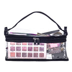 Small Rectangular Clear PVC Makeup Bag Make Up Artist Tool Organizer Pouch Bag Transparent Vinyl Cosmetic Bag Actor Bag with Handle