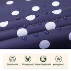 Adult Rain Poncho Waterproof Hooded Zipper Raincoat with Pockets (One Size / Point-blue)