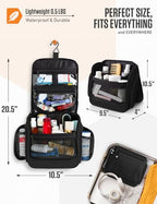 Hanging Travel Toiletry Bag (Black)