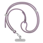 6mm Rope Cross Body Strap with Card (6mm / Soft Lavender With Silver Clasp)