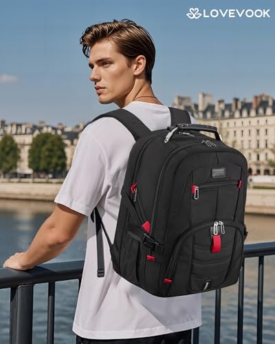 Large Laptop Backpack for Men (Black / 17 inch)