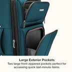 Anzio Softside Expandable Luggage with Spinner Wheels (Teal / 26-Inch Medium)