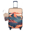 Sunset Mountain Scenery Luggage Cover Washable Suitcase Protector (Large / Italy Sunset Mountain Scenery)
