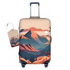 Sunset Mountain Scenery Luggage Cover Washable Suitcase Protector (Large / Italy Sunset Mountain Scenery)
