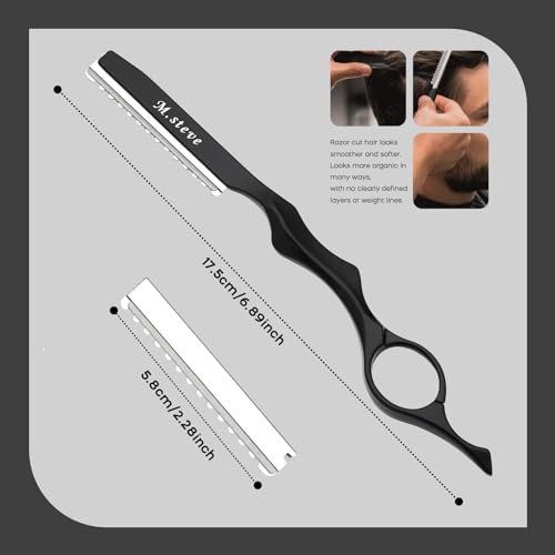Hair Razors For Cutting Hair 6.89" (Black)
