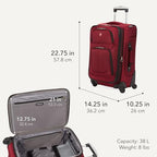Sion Carry On Spinner Luggage (Carry-On 21-Inch / Burgundy)