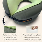 Ergonomic Travel Neck Pillow for Airplanes & Cars (Medium (Neck Size: 12.8"-14.3"))