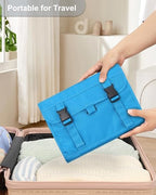 Travel Hanging Toiletry Bag for Women Men with Hanging Hook (02 Blue / Large)