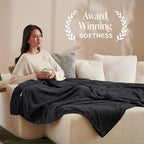 Fleece Blanket Luxury Microplush (Twin/Twin XL / 05 - Black)