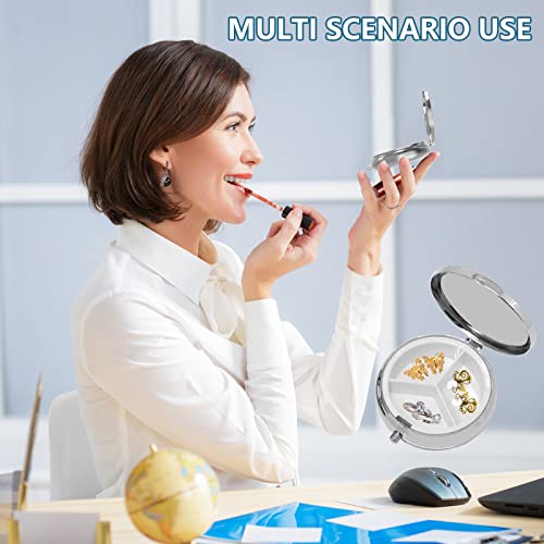 Pill Box 3 Compartment Small Pill Case Pill Organizer for Purse (Set-6-style 3 / 6 piece)
