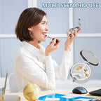 Pill Box 3 Compartment Small Pill Case Pill Organizer for Pocket or Purse (41-sun and Moon01 / 1 piece)