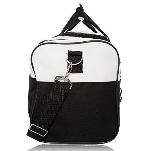 17" Blank Duffle Bag Duffel Bag Travel Size Sports Durable Gym Bag (White)