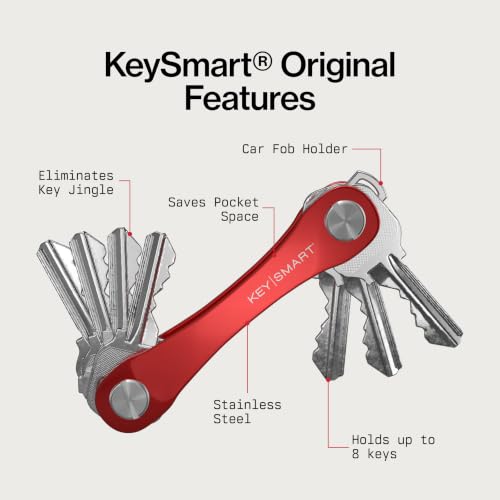 KeySmart Original Key Holder (8 Keys / Red)