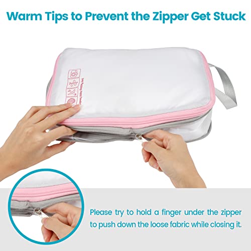 Compression Packing Cubes for Travel (01 Beautiful White / 4-Piece Set)